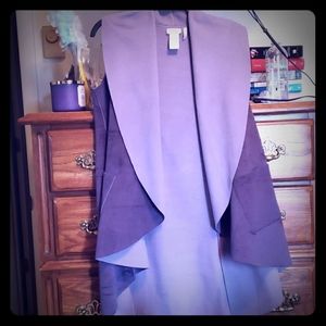 Beautiful purple sleeveless cardigan